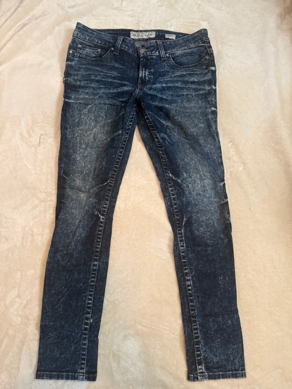 BKE Payton Skinny Jeans - Washed Blue Denim 32 long